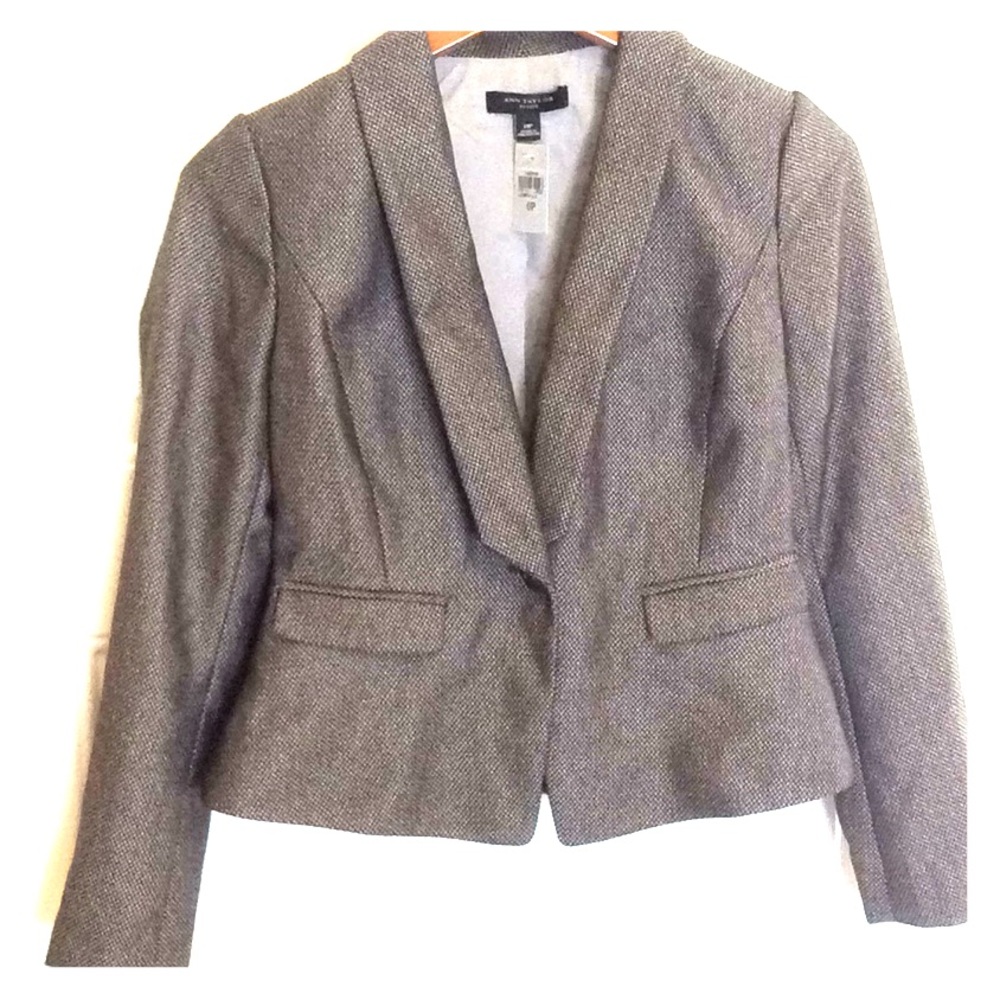 Ann Taylor Gray Skirt Suit